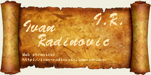 Ivan Radinović vizit kartica